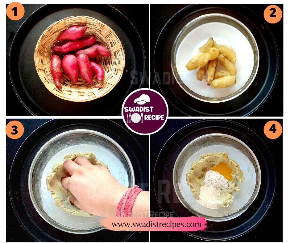 शकरकंद के गुलाबजामुन Recipe step 1